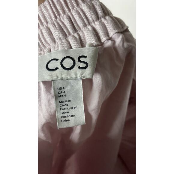 COS Straight-Leg Tailored Linen Pants Lilac Purple Women's 4 Casual Pull On - Picture 6 of 10